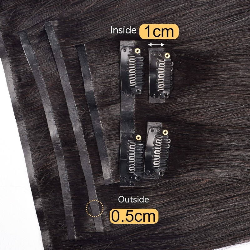 Transform your appearance with chic seamless integration using our human hair clip-ins, ensuring a glamorous impact with charm and versatility